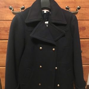 Navy Blue Banana Republic Pea Coat NWT